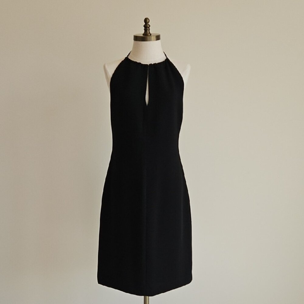 Club Monaco Black Sleeveless Halter Sheath Dress